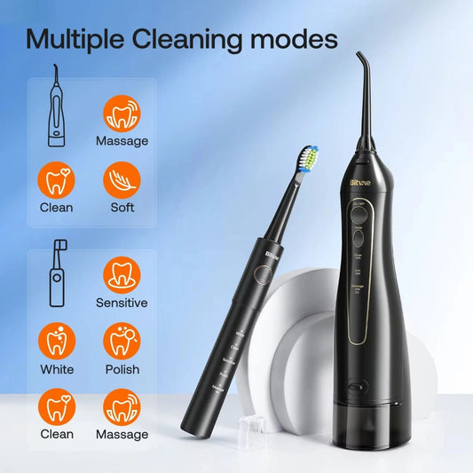 Electric Toothbrush and Oral Irrigator Bitvae E11 + F5020E, Black