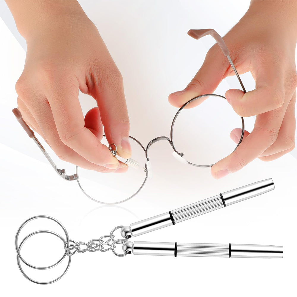 Silicone Nose Pads for Glasses and Techsuit ST1 Screwdriver, Set of 4 Pieces, Transparent