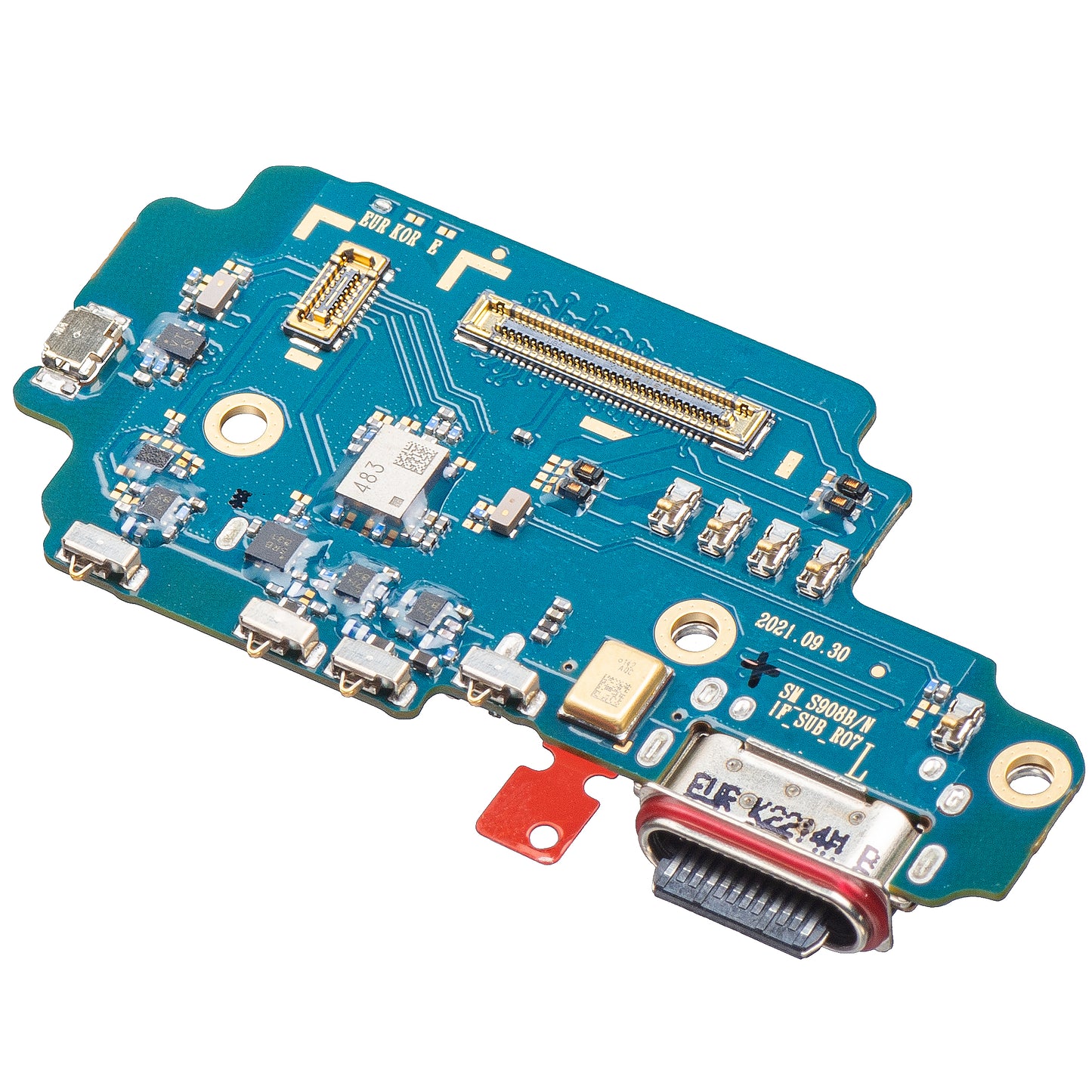 Charging Connector Board - Microphone - SIM Reader Module Samsung Galaxy S22 Ultra 5G S908, Swap GH96-14802