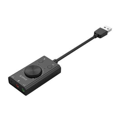 USB-Soundkarte Orico SC2, 3 x 3,5mm Klinke, Schwarz