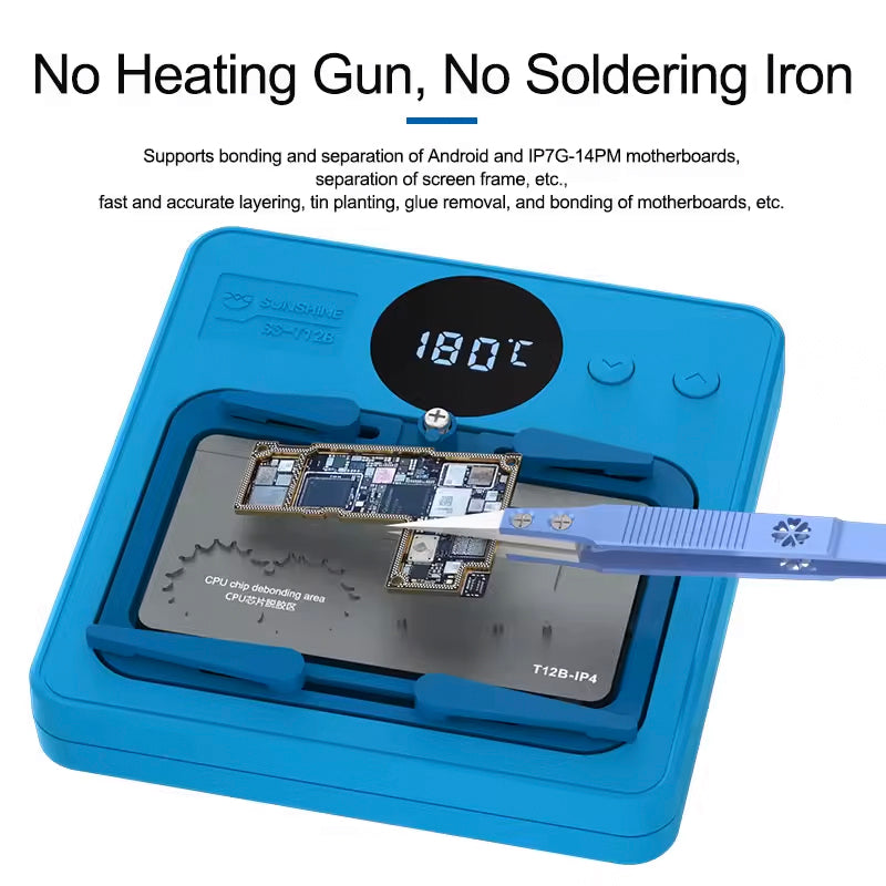 PCB-Heizplatte Sunshine SS-T12B für Apple iPhone / Android-Serie