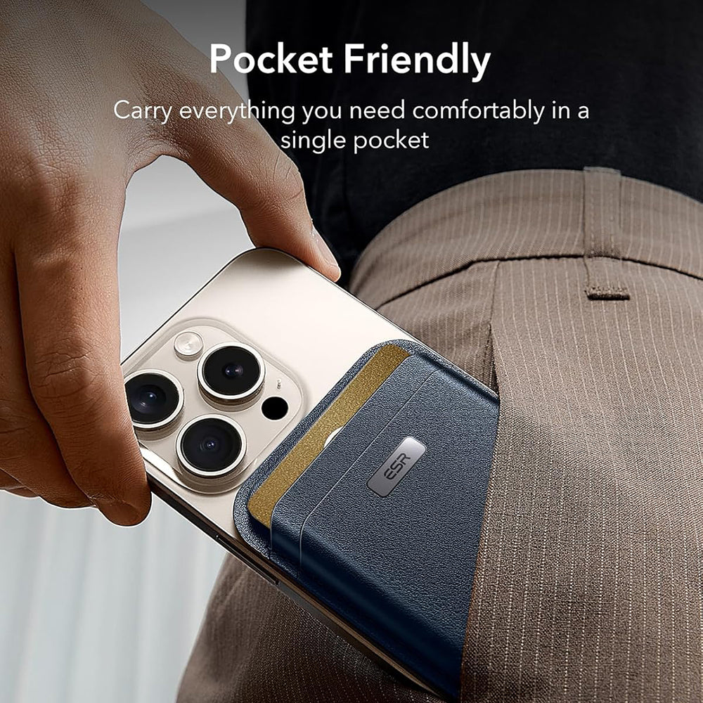 Magsafe Geldbörse, ESR, Classic Geo, Marineblau