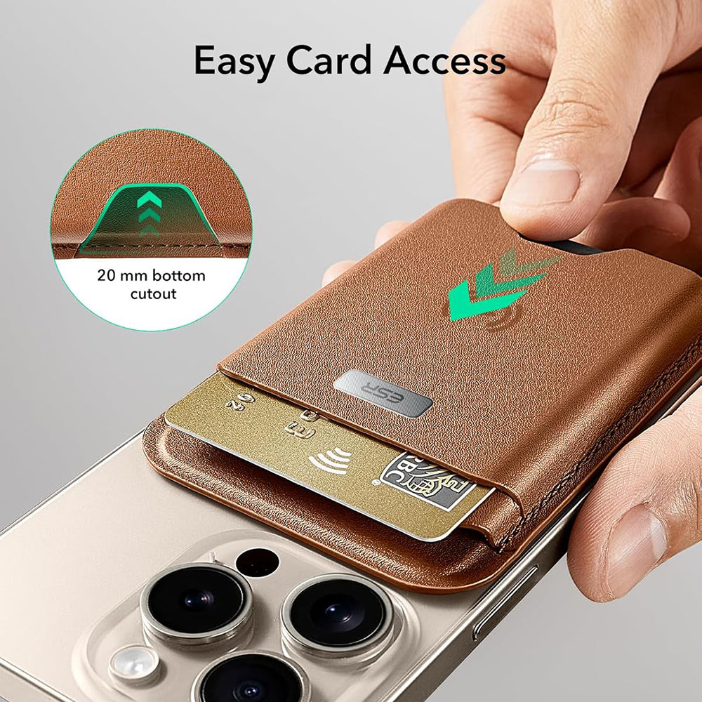 Magsafe Geldbörse, ESR, Classic Geo, Braun