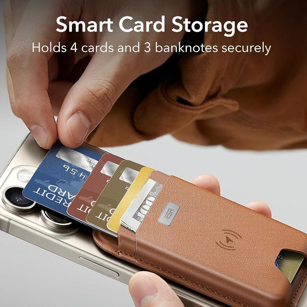 Magsafe Geldbörse, ESR, Classic Geo, Braun