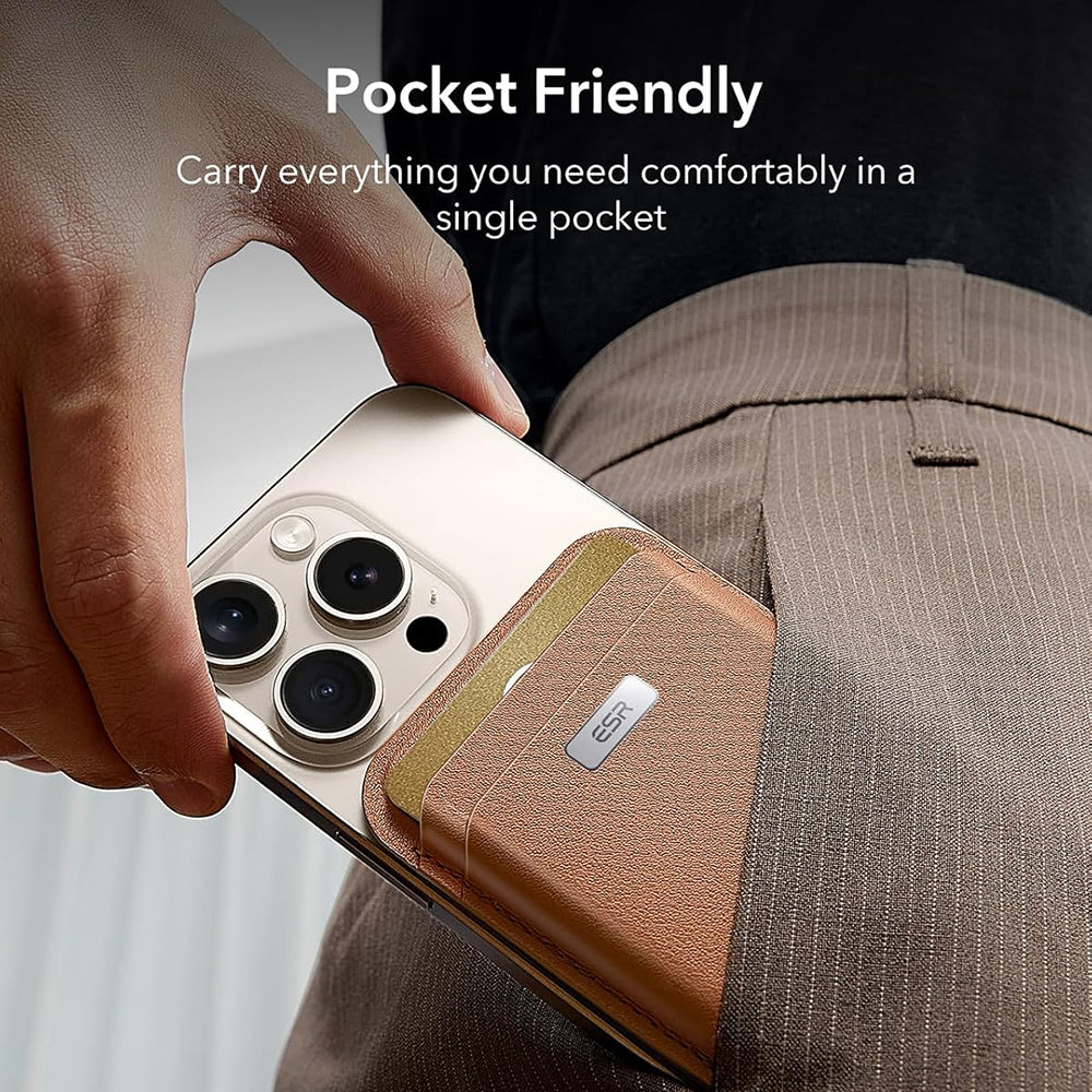 Magsafe Geldbörse, ESR, Classic Geo, Braun