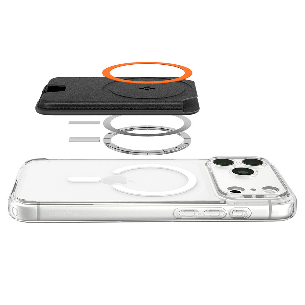 MagSafe-Geldbörse, Spigen, Valentinus MagFit+, Schwarz AFA11336