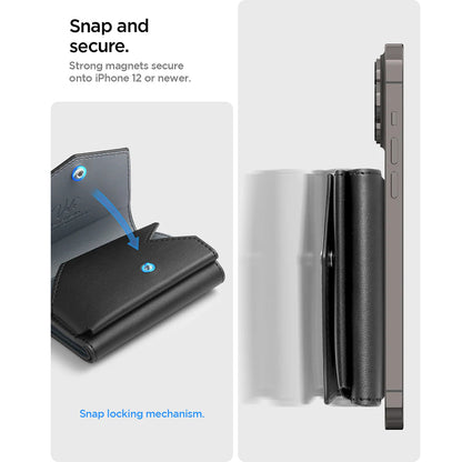 Magsafe Geldbörse, Spigen, Valentinus Pro, Schwarz