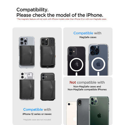 Magsafe Geldbörse, Spigen, Valentinus Pro, Schwarz