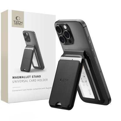 MagSafe Geldbörse, Tech-Protect, Magwallet Stand, Schwarz