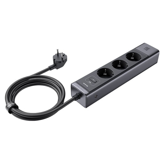 McDodo Verlängerungskabel CH-0620, 3 x Schuko - 1 x USB-A - 2 x USB-C, Schwarz