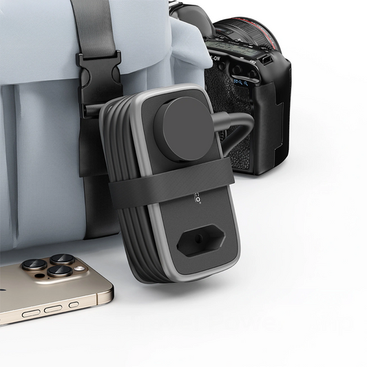 Orico APP Verlängerungskabel, 2 x Schuko - 2 x USB-A - 1 x USB-C, Schwarz Grau