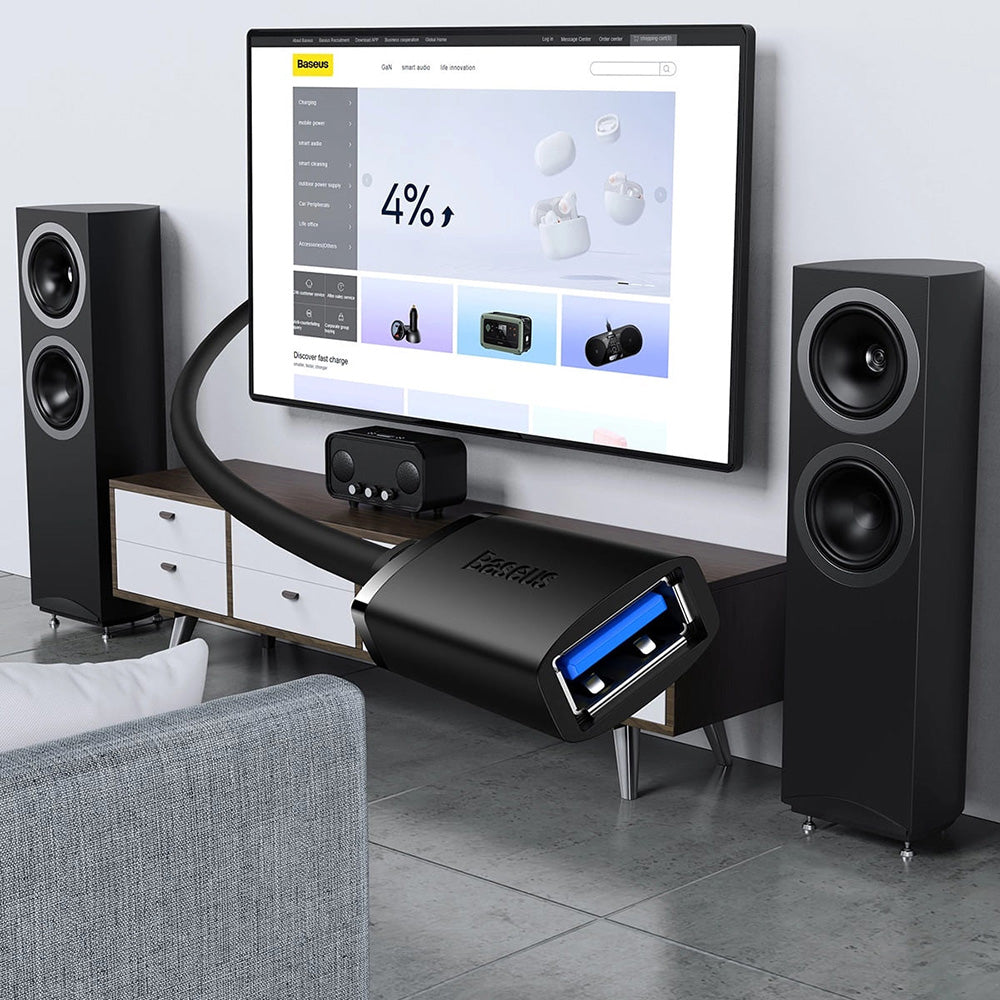 USB 3.0 Verlängerungskabel Baseus AirJoy, 3m, Schwarz B00631103111-04