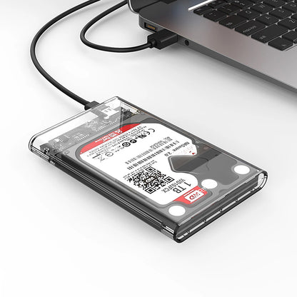 Orico 2139C3 Gehäuse für HDD / SSD SATA 2,5 Zoll, USB-C, Transparent