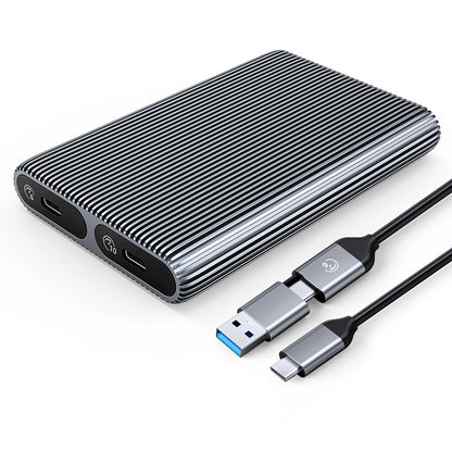 Orico AM2C3-2SN Dual-Disk-Gehäuse für M.2 NVMe SSD, Grau