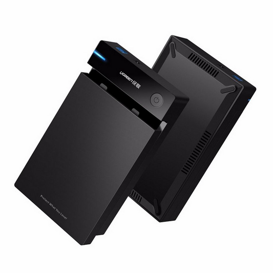 UGREEN US222 Gehäuse für HDD / SSD SATA 2,5 Zoll, Schwarz