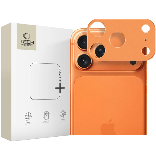 Schutzrahmen für die Rückkamera Tech-Protect Camalloy Fit+ für Apple iPhone 17 Pro, Aluminium, Orange