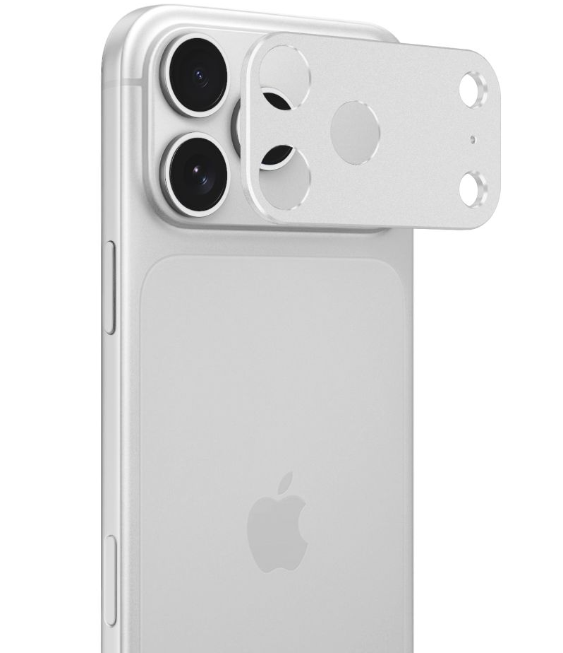 Tech-Protect Camalloy Fit+ Kameraschutzrahmen für die Rückkamera des Apple iPhone 18 Pro Max, Aluminium, Silberfarben
