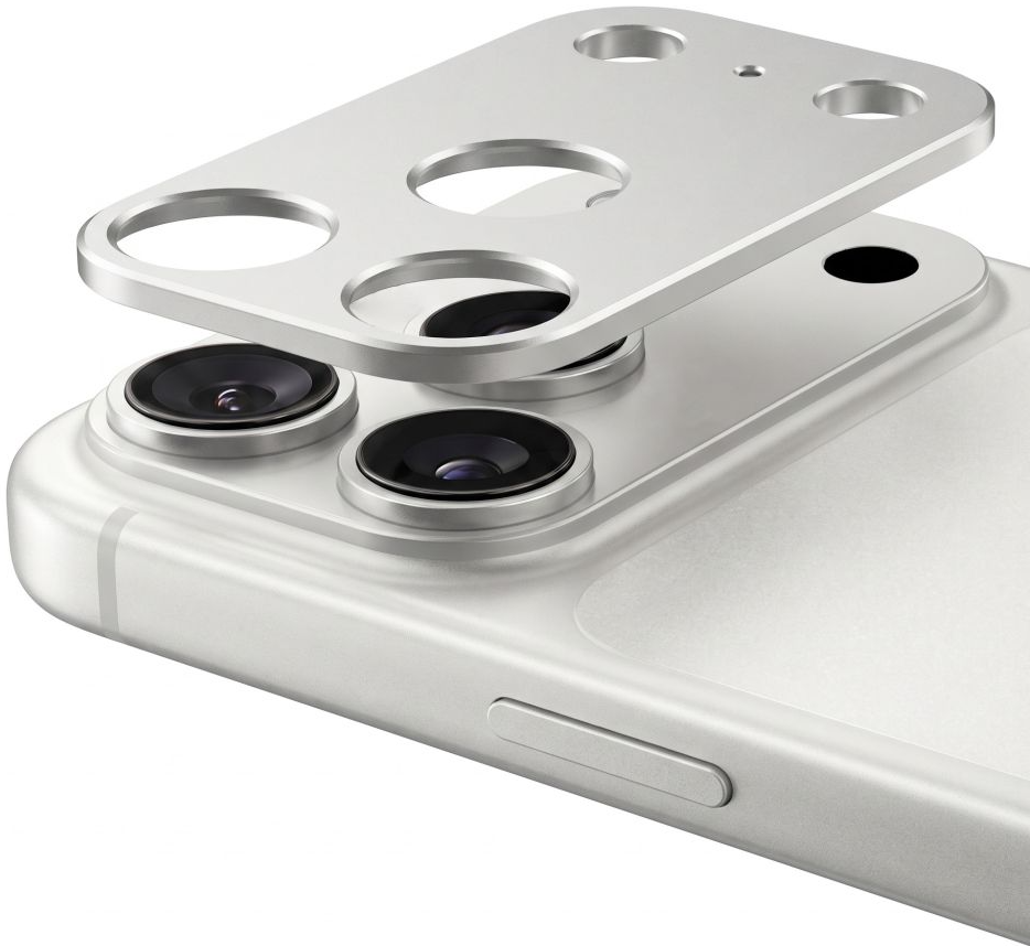 Tech-Protect Camalloy Fit+ Kameraschutzrahmen für die Rückkamera des Apple iPhone 18 Pro Max, Aluminium, Silberfarben