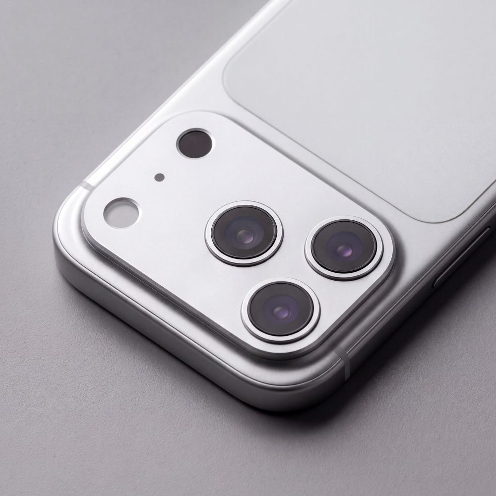 Tech-Protect Camalloy Fit+ Kameraschutzrahmen für die Rückkamera des Apple iPhone 18 Pro Max, Aluminium, Silberfarben