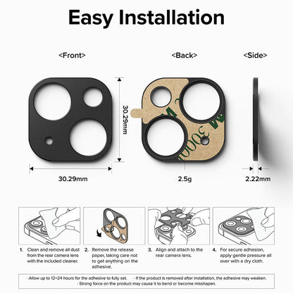 Rahmen Schutz Rückkamera Ringke Styling für Apple iPhone 15 Plus / 15, Aluminium, Schwarz