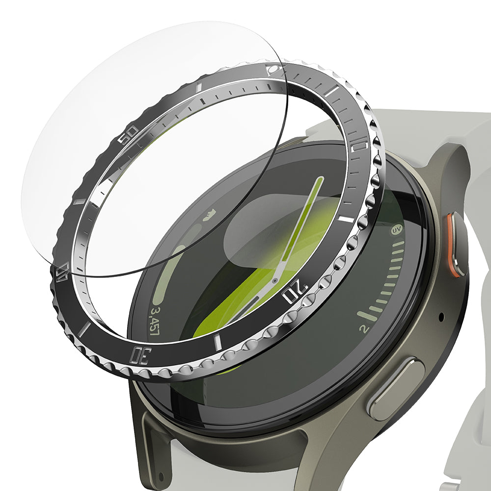 Ringke Premium Styling Schutzrahmen für Samsung Galaxy Watch7 44mm, Modell 4, Schwarz