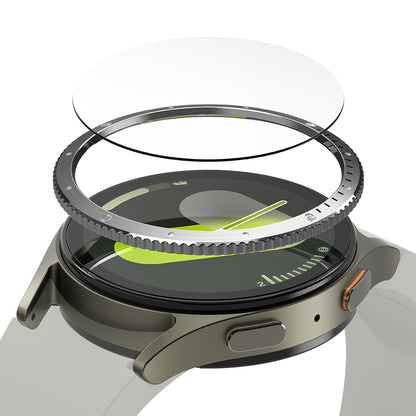 Ringke Styling Schutzrahmen für Samsung Galaxy Watch7 40mm, Modell 7, Silberfarben