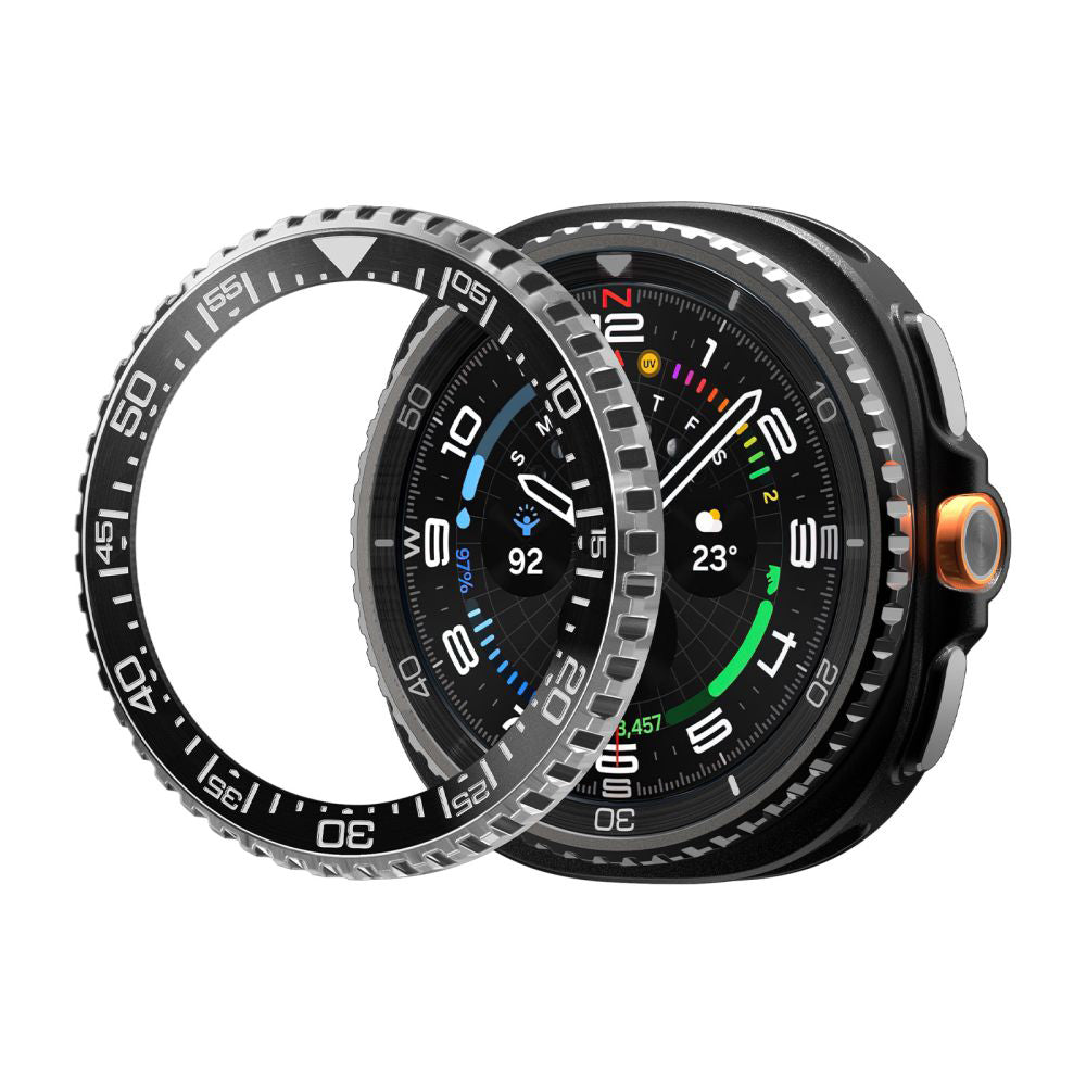Spigen Tune Pro Diver Schutzrahmen für Samsung Galaxy Watch8 Classic, Schwarz
