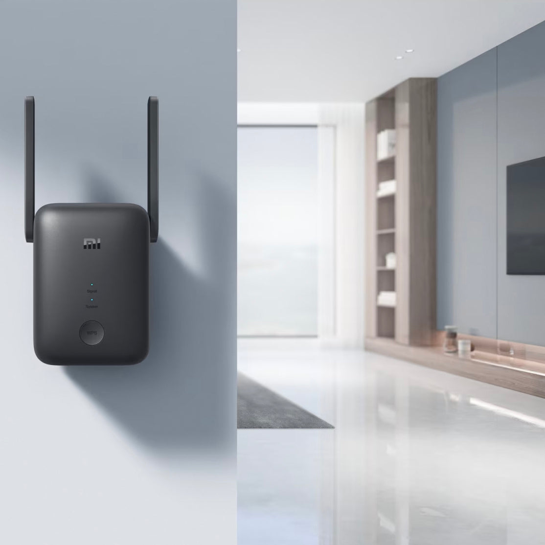 Range Extender Wireless Xiaomi Mi AC1200, Dualband, 1200 Mbit/s, Schwarz DVB4348GL