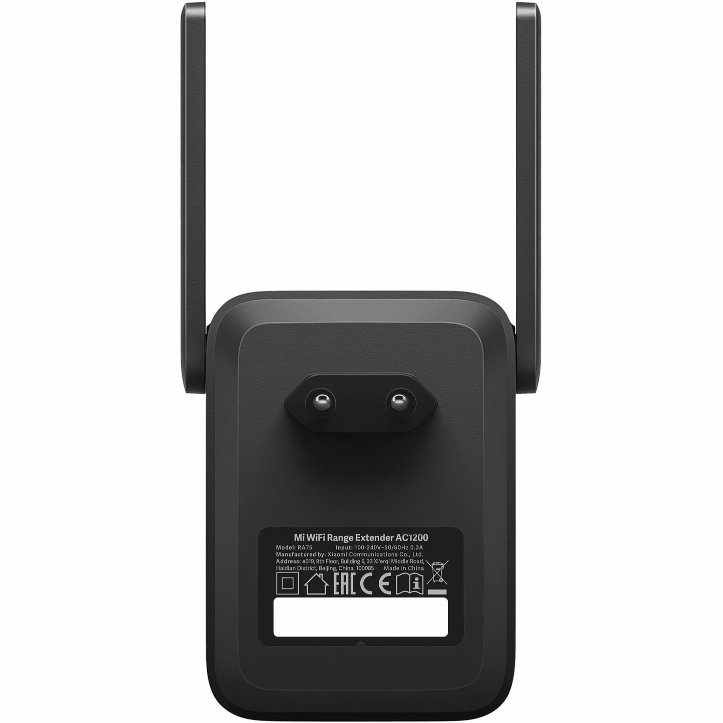 Range Extender Wireless Xiaomi Mi AC1200, Dualband, 1200 Mbit/s, Schwarz DVB4348GL