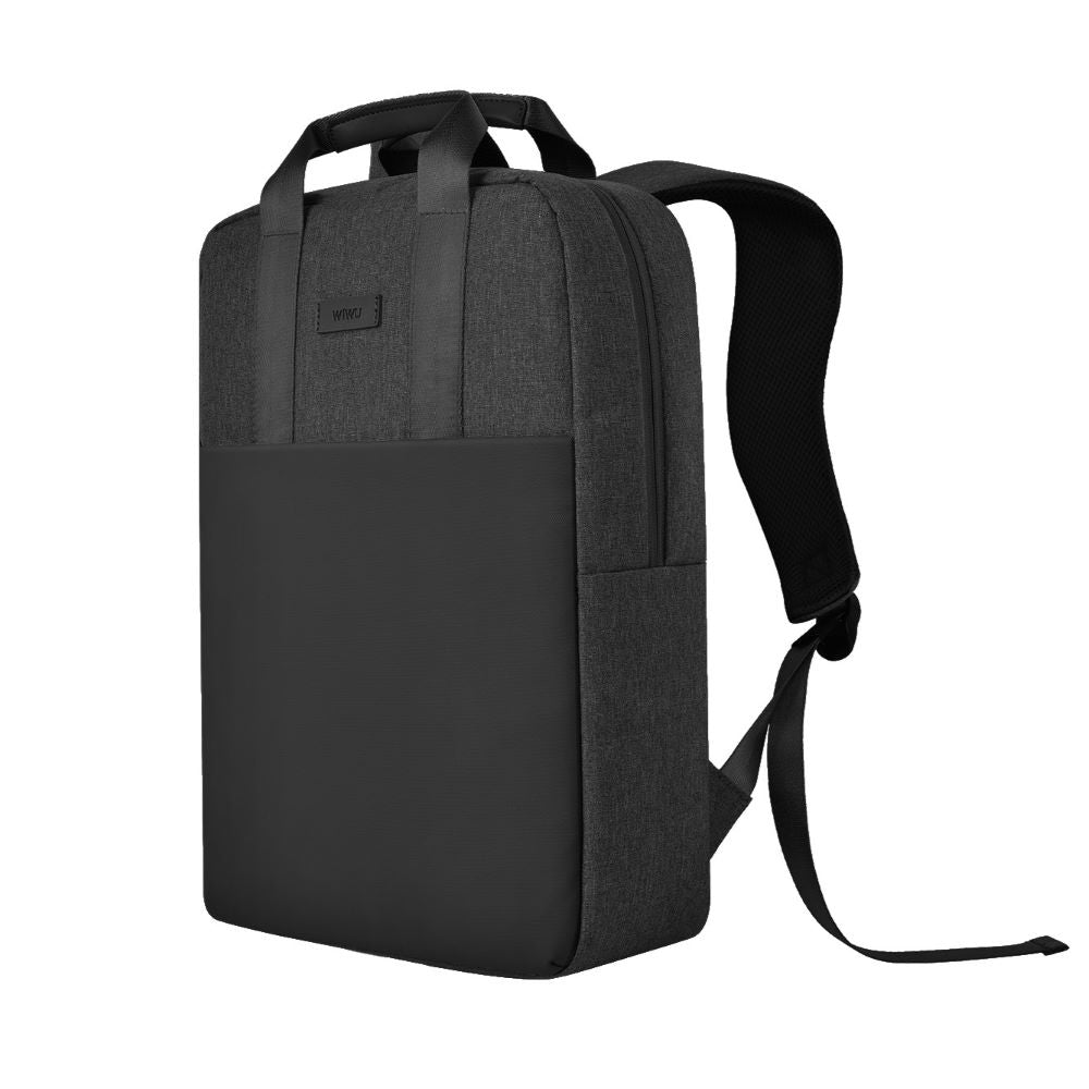 WiWu Minimalistischer Rucksack für 15,6-Zoll-Laptop, Schwarz