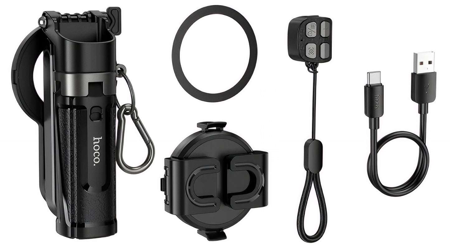 Selfie Stick Bluetooth HOCO K27 Pro, Universal, Schwarz