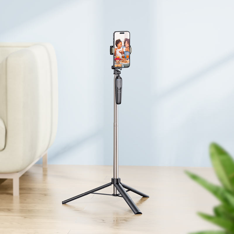 Selfie-Stick Bluetooth HOCO K19 Soul Live-Übertragung, Universal, Schwarz