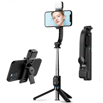 Selfie Stick Bluetooth Techsuit C01s, Universal, Schwarz