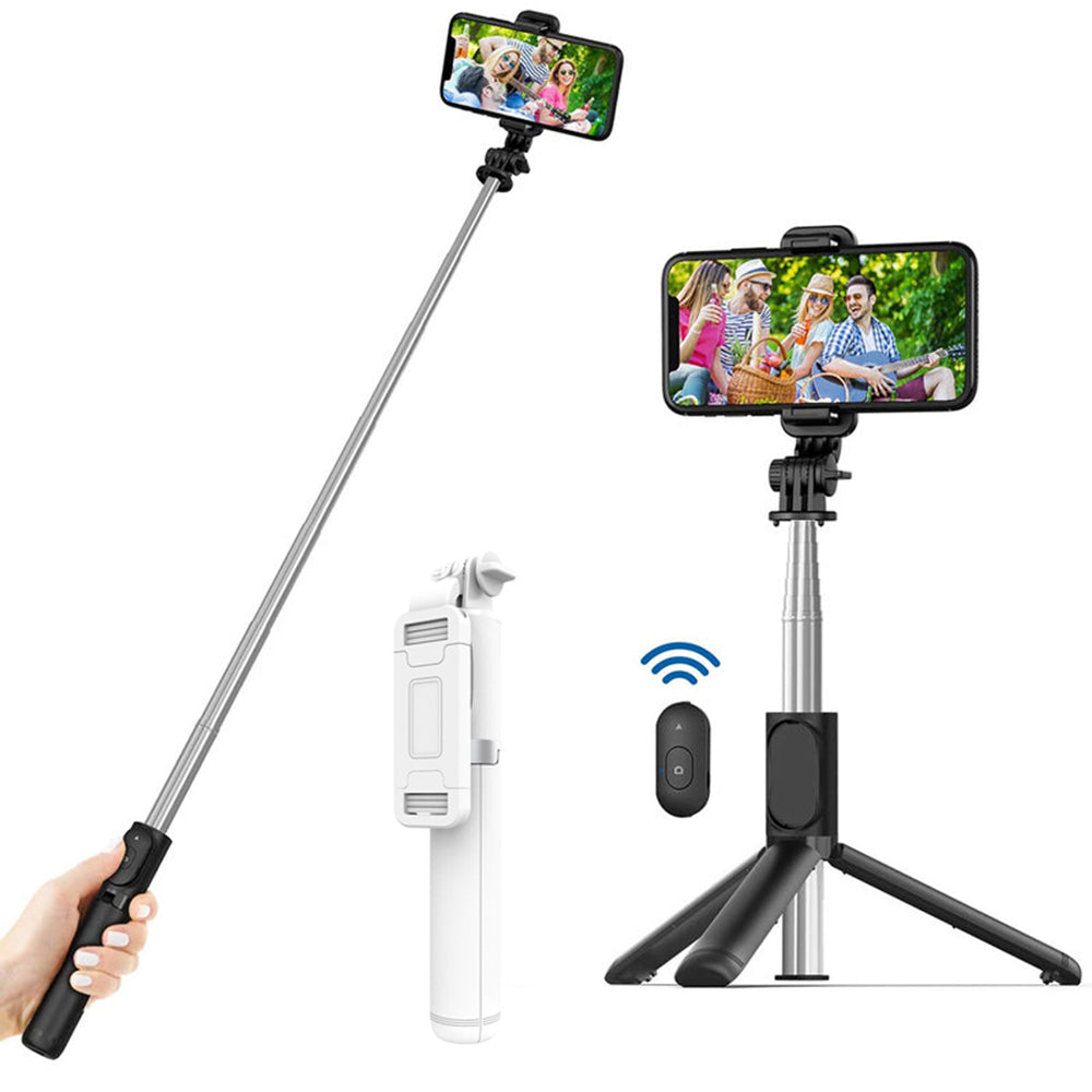 Selfie Stick Bluetooth Techsuit Q01, Universal, White