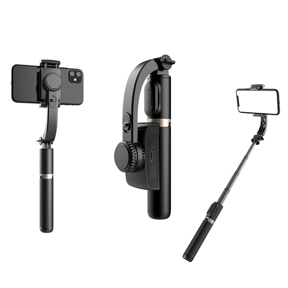 Selfie Stick Bluetooth Techsuit Q08, Universal, Schwarz