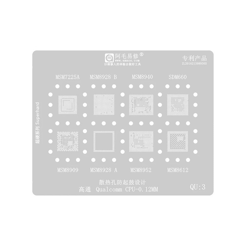 Amaoe BGA Stencil for Qualcomm QU1-8 Series CPU