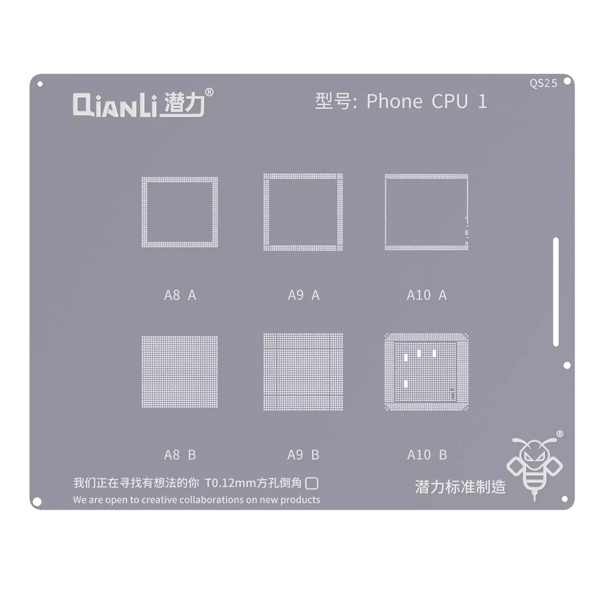 BGA-Schablone QIANLI QS25 für Apple iPhone Serie, CPU1
