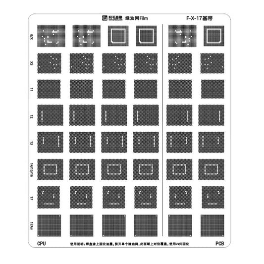 Amaoe UV IC Masking Template for Apple iPhone XS - 17 Air Series, IC