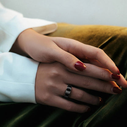 Smart Ring Techsuit R6, Größe 8, Schwarz