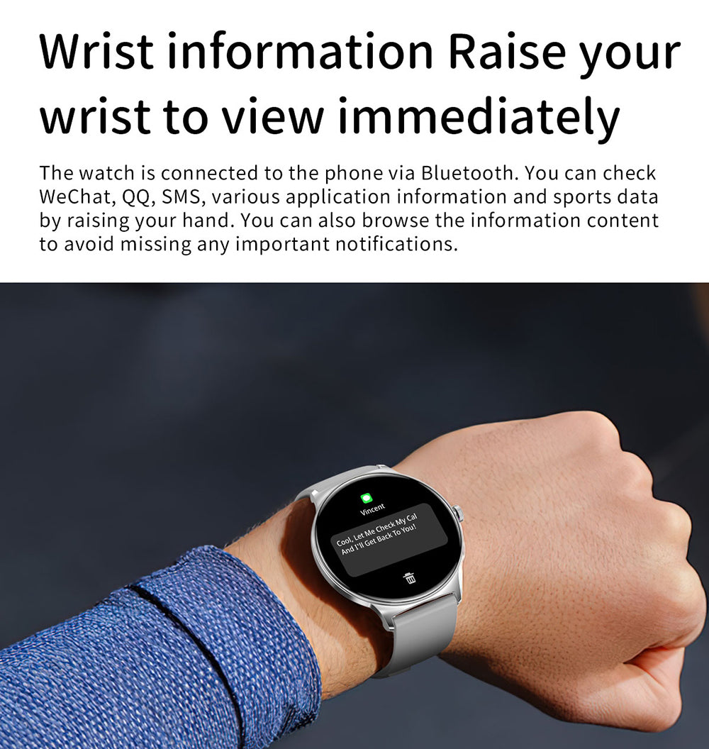 Smartwatch Blavec M01 Vesta Call, Schwarz