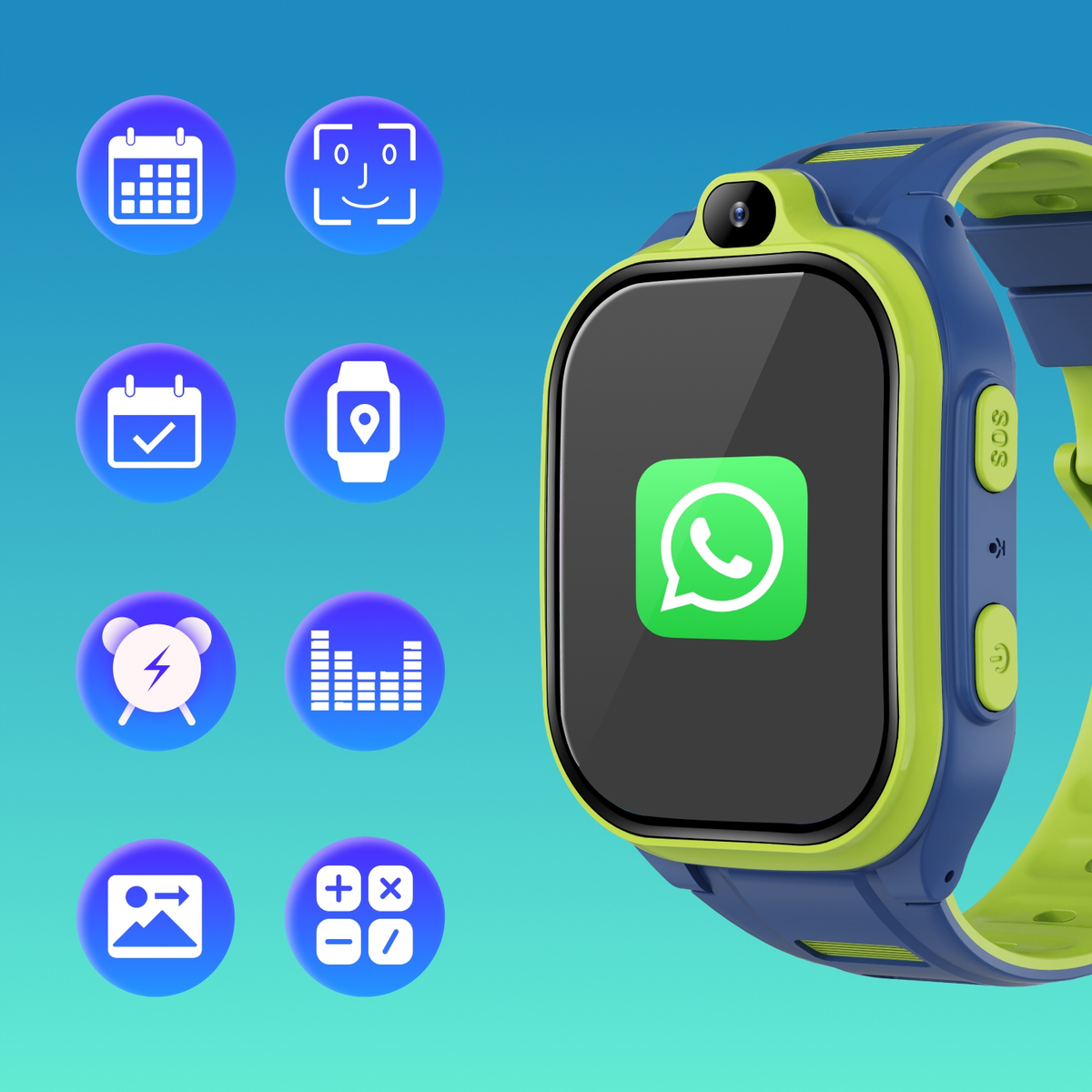 Smartwatch Forever Kids Boost KW-530 Call, Blau