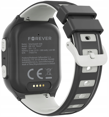 Smartwatch Forever Kids Boost KW-530 Call, Schwarz