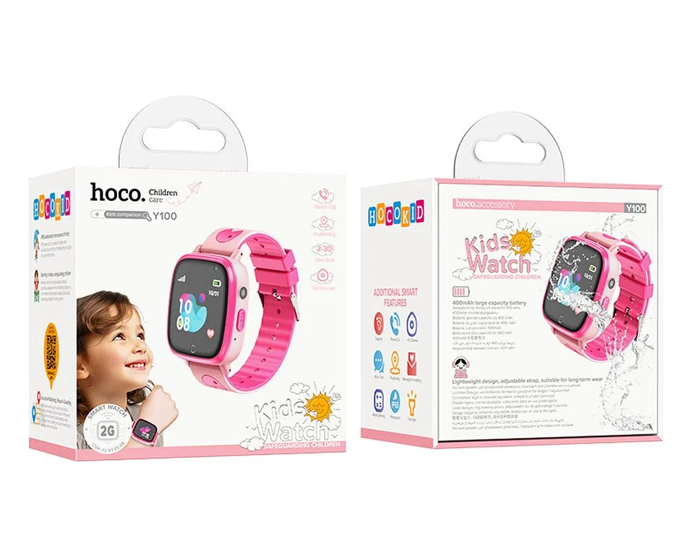 Smartwatch HOCO Y100 Kids, Rosa