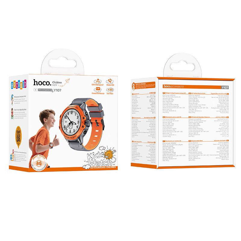 Smartwatch HOCO Y107 Kids Call, Orange