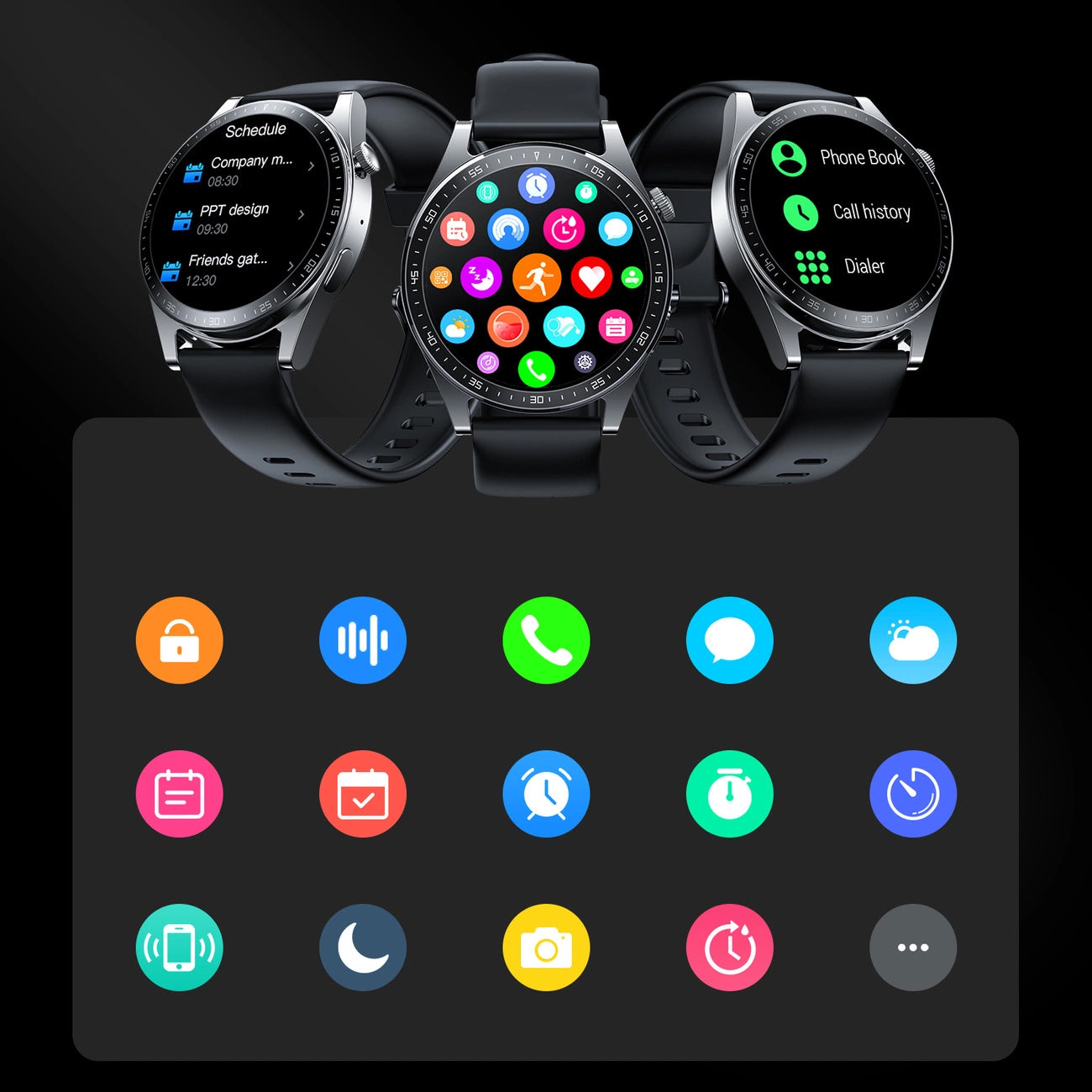 Smartwatch Joyroom JR-FC2, Schwarz