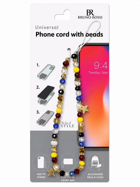 Telefonband mit Perlen Bruno Rossi BT-22, Mehrfarbig