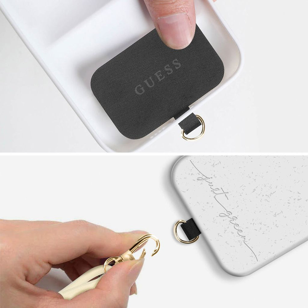 Guess CBDY 4G Charm Telefonkordel, Schwarz