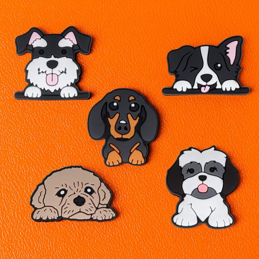 3D OEM Hund Aufkleber für Handyhülle / Tablet, 5 Stück Set, Mehrfarbig