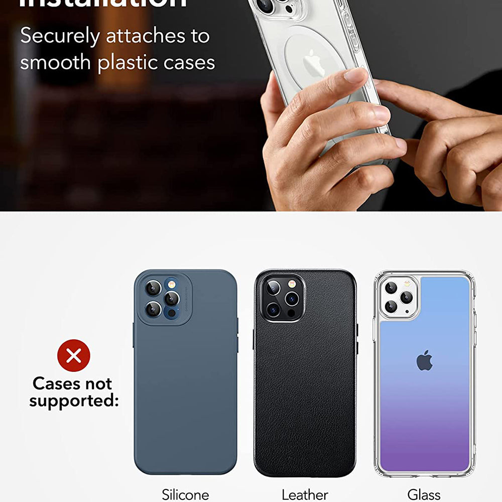 Metallischer ESR HaloLock Sticker, Set mit 2 Stück, Weiß