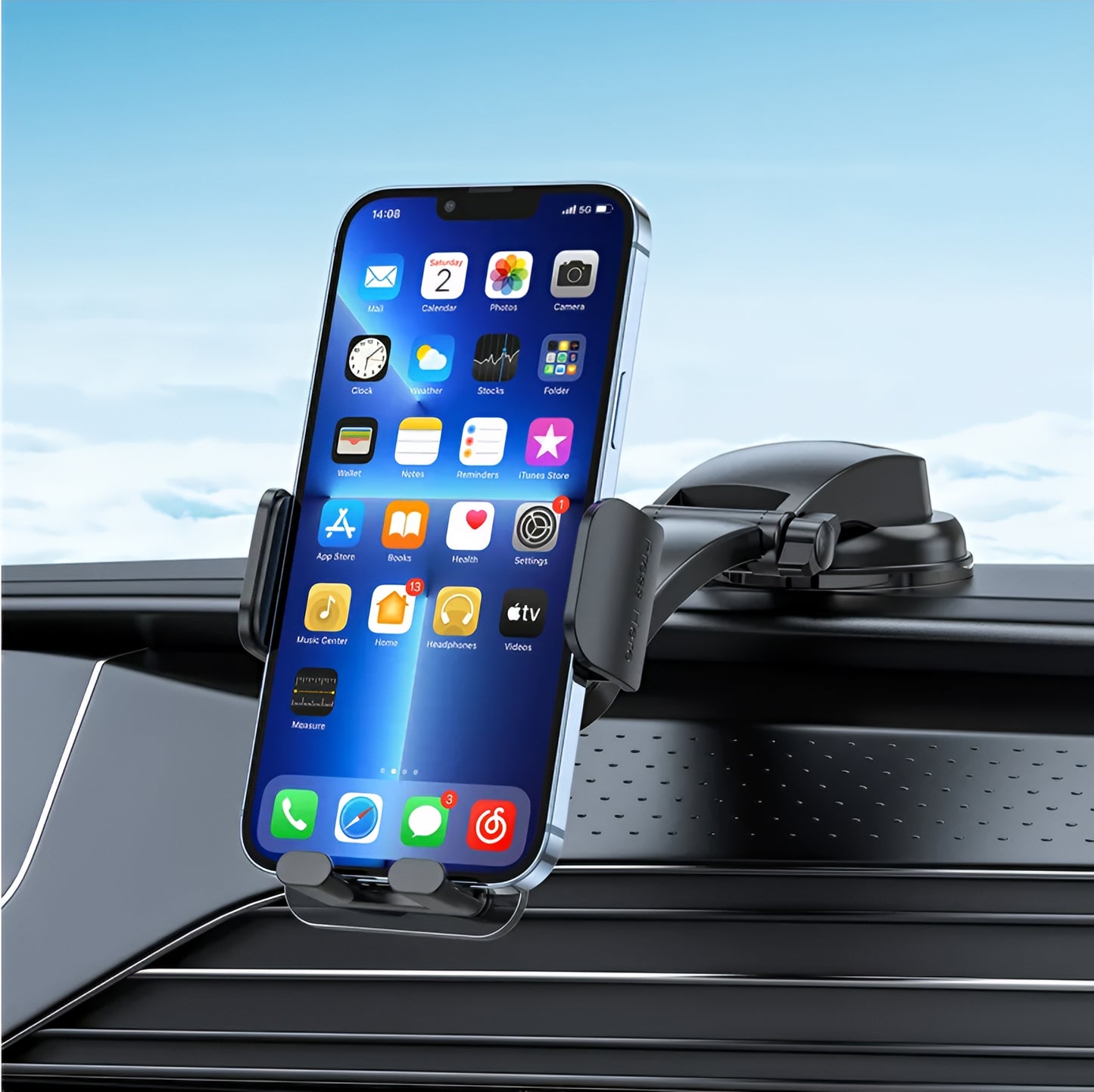 Autohalterung HOCO CA118, 4,5 Zoll - 7 Zoll, Schwarz